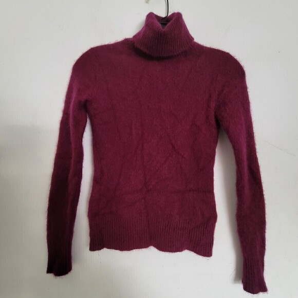 Cashmere Addiction 100% Cashmere Purple Turtleneck Pullover Cozy Sweater Small - Picture 10 of 10